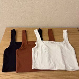 Aritzia Babaton Cropped Tank Tops, set of 3